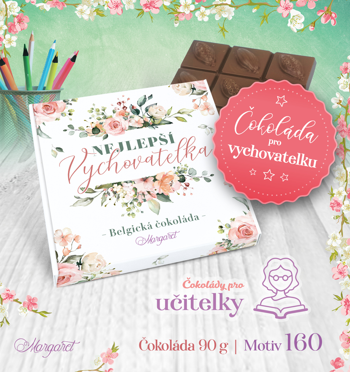 Belgická čokoláda 90 g | Motiv 160